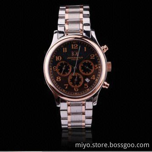 Multifunction Style Skeleton Automatic Watch in Stainless Steel Case and Bracelet, 3ATM WRC